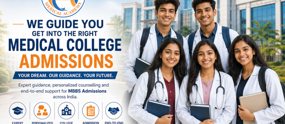 Medical admission guidance in India for NEET and MBBS aspirants by Sri Kalaimaghal Medical Academy. Expert MBBS admission counselling helping students choose the right medical college in India. NEET counselling and medical college admission guidance with a group of aspiring medical students. Students receiving professional guidance for MBBS admissions and NEET counselling in India. Medical college admission assistance for NEET aspirants with expert counselling and support.
