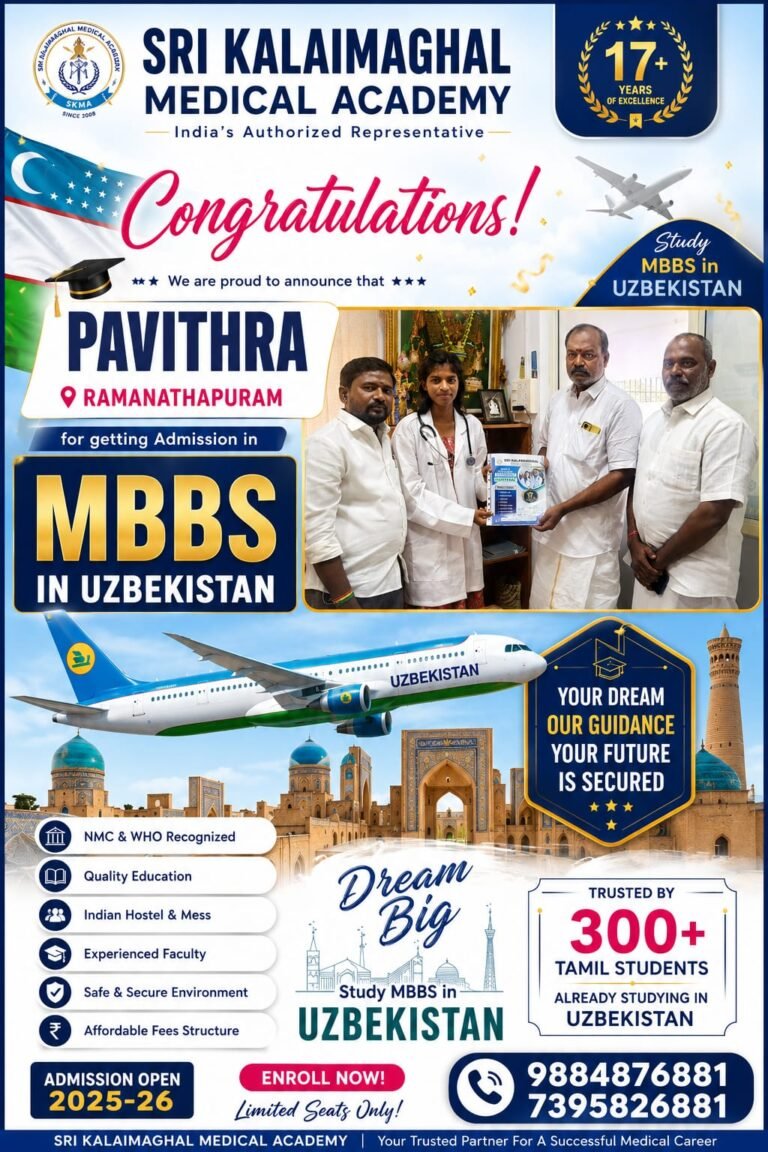 Happy student beginning MBBS study abroad journey